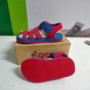 Apex Kids’ Closed-Toe Strap Sandal Red Blue Color