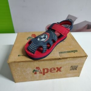 Apex Kids’ Closed-Toe Strap Sandal Black Red Color