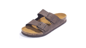 FITORY Mens Sandals, Arch Support Slides with Adjustable Buckle Straps and Cork Footbed Size 7-14.5
